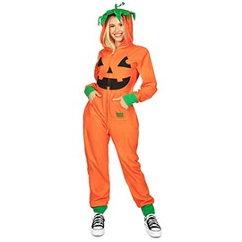 Tipsy Elves Women's Orange Pumpkin Jumpsuit Size Large