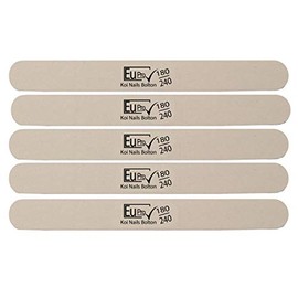 5x 180/240 White Grit Eu Pro Nail file high Salon quality emery boards Made in Germany (5x)