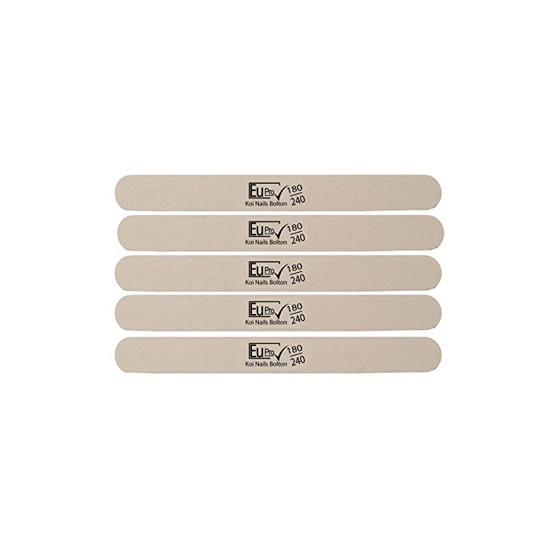 5x 180/240 White Grit Eu Pro Nail file high Salon