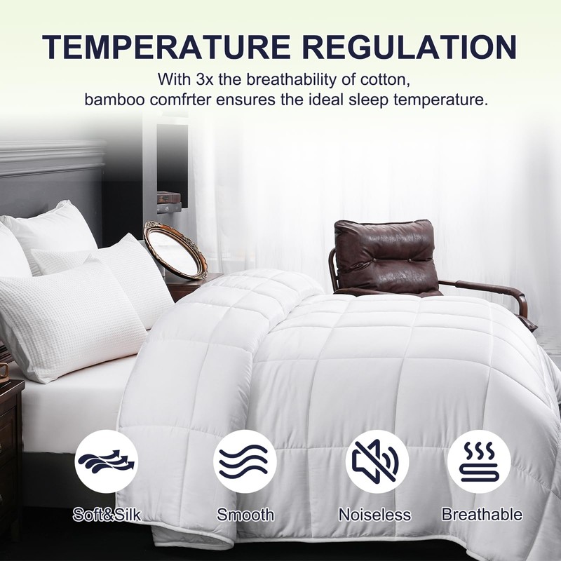 YOUR MOON Luxurious All Season Wool Comforter Twin Size 100%