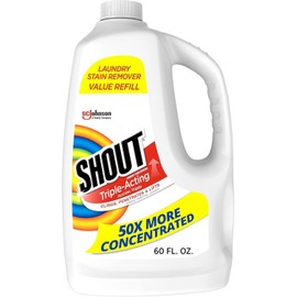 Shout Active Enzyme Stain Remover Spray 60oz - Triple-Acting Formula - Prewash R