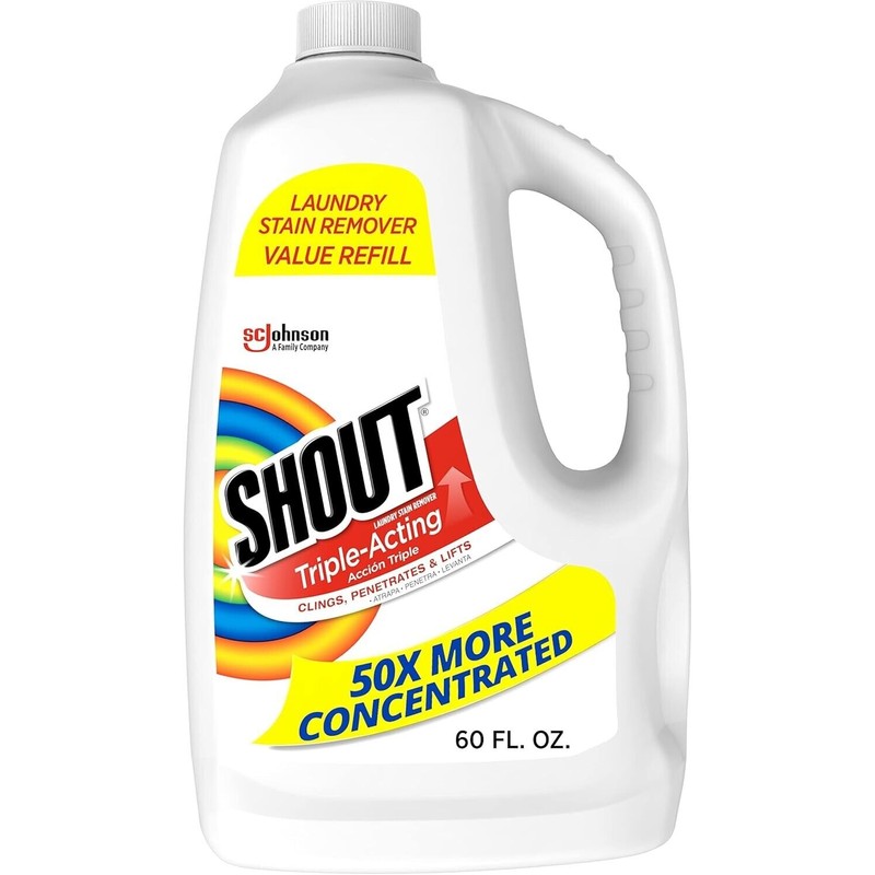 Shout Active Enzyme Stain Remover Spray 60oz - Triple-Acting Formula