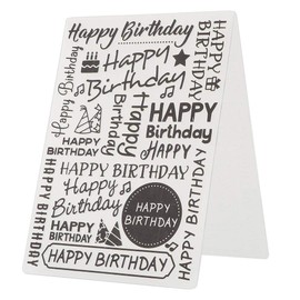 Rubber Happy Birthday Embossing Folder DIY Handcraft Scrapbooking Stamp Photo Album Decoration