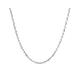 ARGENTO REALE 925 sterling silver necklace 1MM- 2MM Round Snake Chain Necklace- Solid Sterling Silver Chain For Pendants, Flexible 925 Snake Chain, 16-30 Lobster Clasp Silver necklace Made in Italy