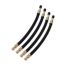 A ABSOPRO 4pcs Tire Valve Extension Stem Adaptor Tool Flexible Dual Valve Stem Extender Pipes 21cm / 8.3" for Car Truck Bike Trailer RV Portable Air Compressor Item Replacement