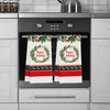 EB (2) Holly Wreath Decorative Kitchen Towels 15x25 Inches Set