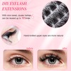 Lashes Cluster 72 Pcs Individual Lashes D Curl 8-16 mm