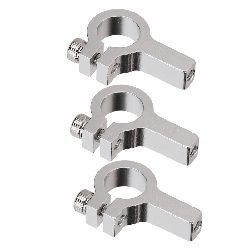 3Pcs Tube Clamp Hub Aluminum Shaft Clamping M4 Thread Mounting