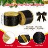 Riceshoot 4 Rolls 20 Yards Christmas Ribbons 2.5 Inch Black