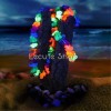 Lecute 12 Collares Hawaianos Neon Luz Negra Fluorescentes Fiesta An