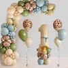 Jwssor 1st Birthday Decorations for Boys,1st Wild One Birthday Balloons,Jungle