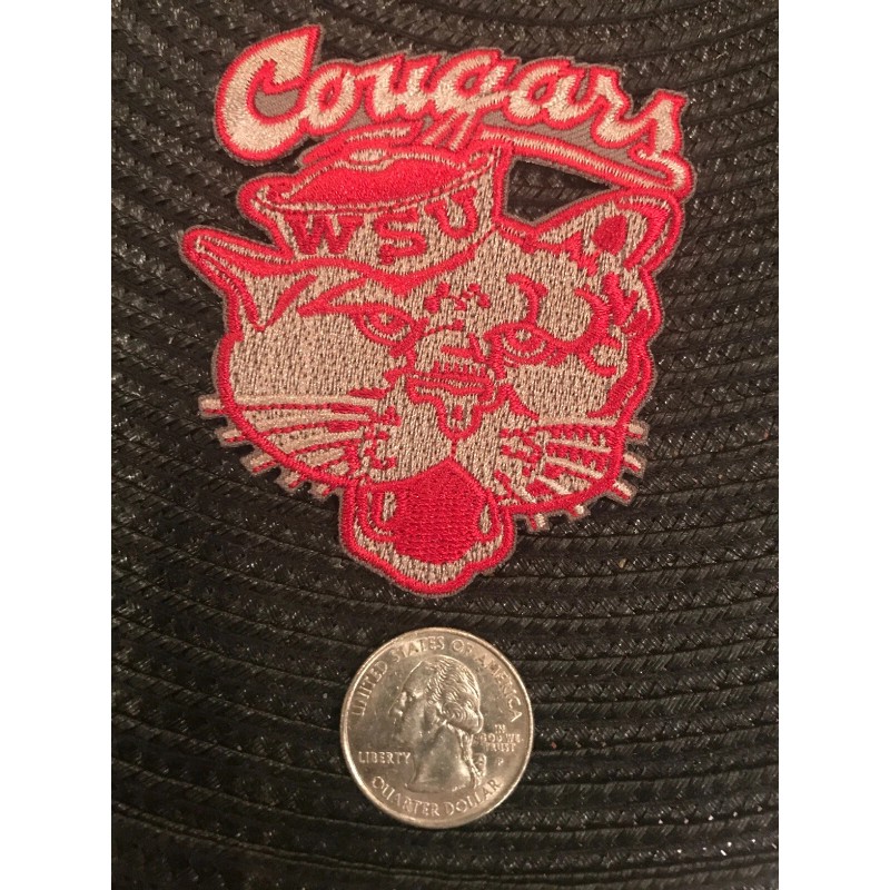WSU Wazzu Washington State Cougars Vintage Embroidered Iron-On Patch 3”