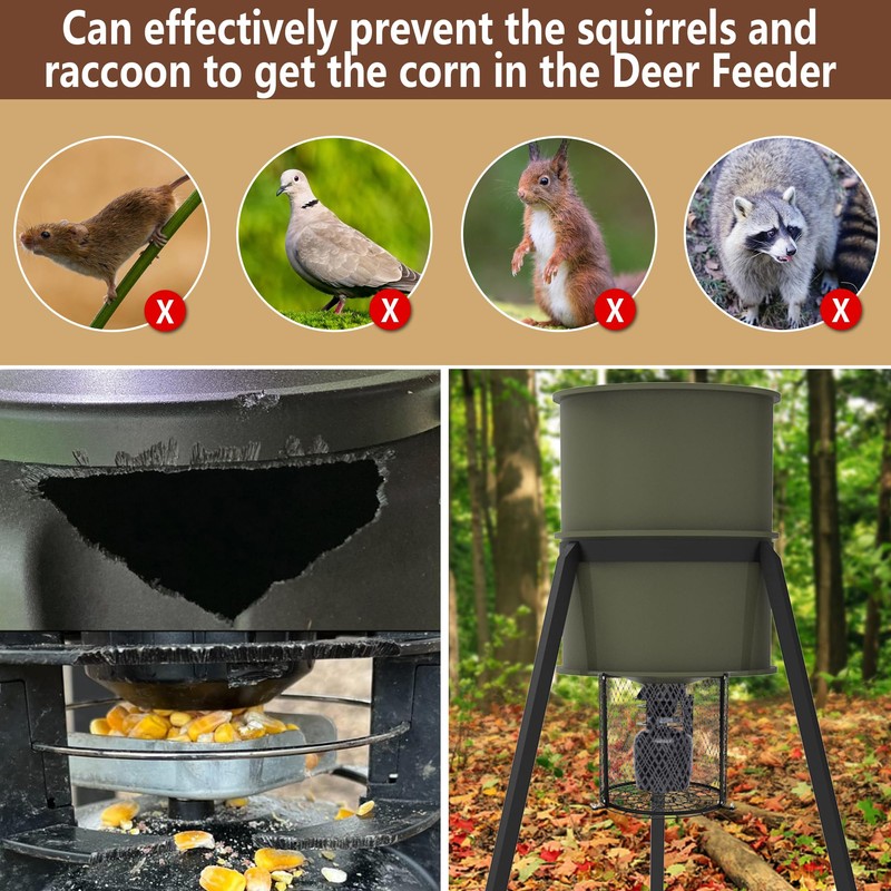moonoom Deer Feeder Varmint Guard, 12.3” x 11.8”Varmint Cage for