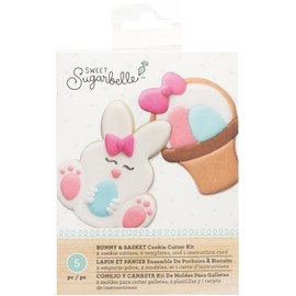 Sweet Sugarbelle 341997 Cookie Cutter Set 5P Bunny&BSKT, Multi