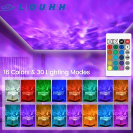 ZTZK Luxocean Lamp, Polar Light Lamp - 16 Colours LED Starry Sky Projector 30 Lighting Modes for Bedroom/Party/Playroom Ocean Lamp