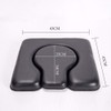 MUUL-WHCH PU Commode Seat Cushion, Black Padded Cushion for Bedside