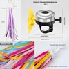 SUKOUSRAM Kids Bicycle Handlebar Streamers with Flower Ring Bell Set,