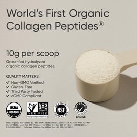 Sports Research Organic Collagen Peptides – USDA Organic Hydrolyzed Type I & III Collagen for Hair, Skin, Nails & Joints – Unflavored Powder – 30 Servings