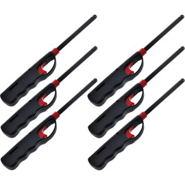 VIP Home Essentials 6 - Handi Flame BBQ Grill Click Lighter Refillable Candle Fireplace Kitchen Stove Wind Resitent Long Stem