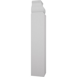 1 1/8"W x 6 1/2"H x 1 1/8"P Americraft Solid Paint Grade Wood Universal Baseboard Inside Corner Block for Profiles up to 5 1/4"H x 1 1/8"P, Primed Pine