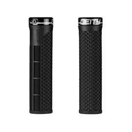 Deity, Handlebar Grip, Bicycle, Black, TRC+ Kevlar Infused Rubber, 32mm Outside Diameter, 132mm Length, Lazered Black Anodized Clamps