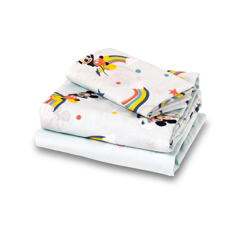 Hermet Crib Sheet Set, Sky Blue, Singola Piccola