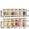 Bunoxea Spice Rack wall mounted 2 Pack, Space-Saving Spice Organizer