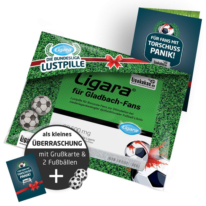 Ligara® for Gladbach Fan Item Gift Birthday Fans (1x Single