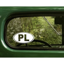 The Decal and Sticker Mafia 2 PL POLAND DECALs Oval Stickers For Bumper Car Window Rv Truck Laptop
