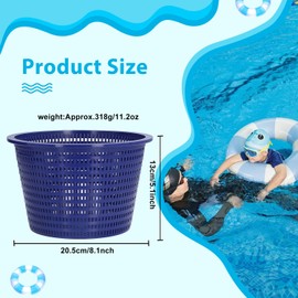 Buachois Pool Skimmer Basket 20.5 x 13.5 cm Plastic Skimmer Filter, Leaves Scum Small Particles Swimming Pool Cleans Basket for SP1070 Underground and Above Ground Pool Pond Dirt Cleaning