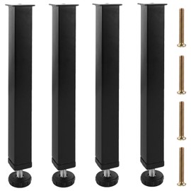 GBACHOOSE Set of 4 Bed Legs Bed Feet Height Adjustable 30 cm Metal Furniture Feet Adjustable Furniture Leg with Screws Furniture Legs for Bed, Bed Frame, Sofa, Cabinet