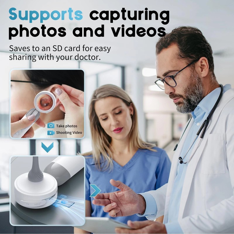 Aertnelz Otoscope Ear Camera with 1.38” Screen, 1080P HD Ear