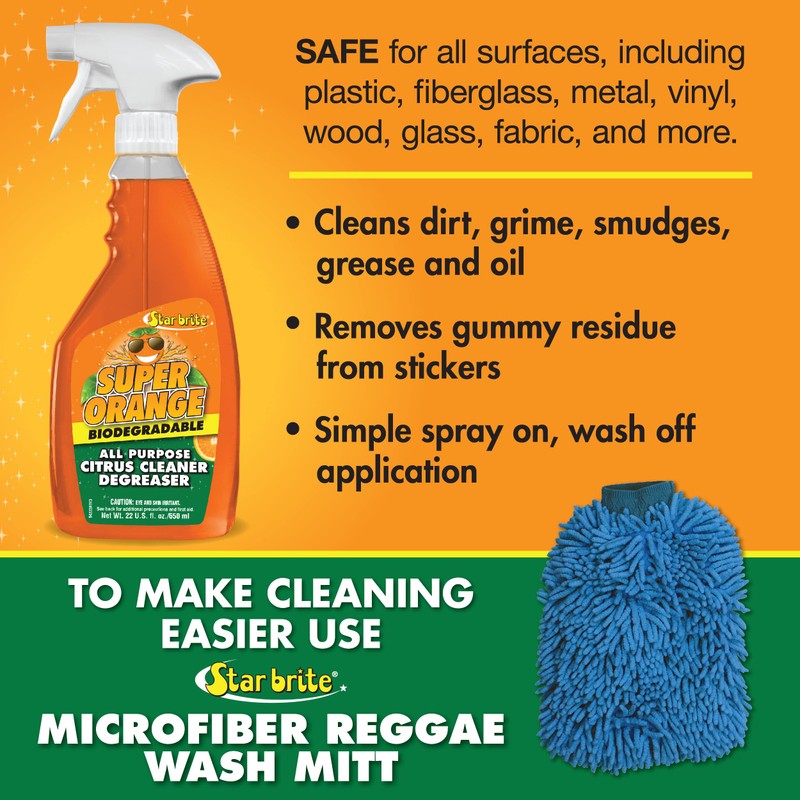 STAR BRITE Super Orange Citrus Cleaner Degreaser Spray - Powerful