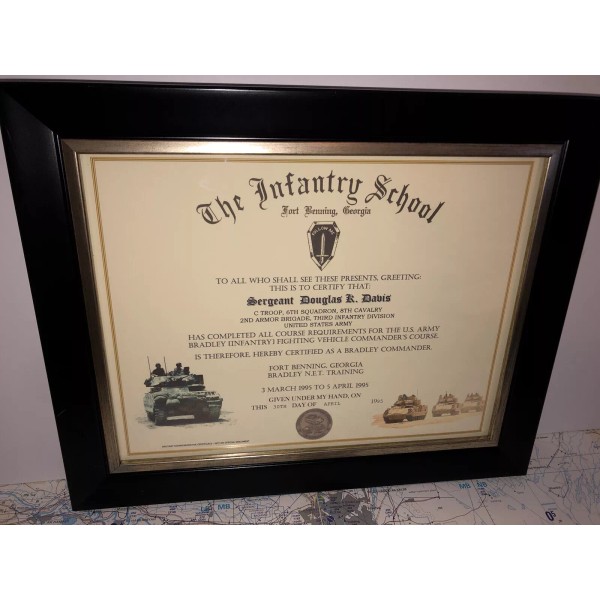 ARMY - INFANTRY SCHOOL / BRADLEY COMMANDER'S COURSE CERTIFICATE