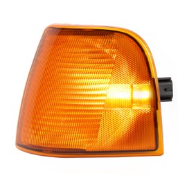 KUAFU Left Corner Light Compatible with Peterbilt 375 377 385 Trucks Halogen Turn Signal Corner Lamp w/Bulb Amber Lens Driver Side