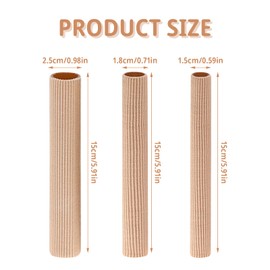 Zsanhua 6 Pcs Gel Toe Protectors 5.9 Inches Cuttable Finger Toe Sleeve Tubes Soft Gel Corn Pad Protectors Big Toe Protector Toe Cushion Cap for Blisters, Calluses, Toes and Fingers, 3 Size (S, M, L)