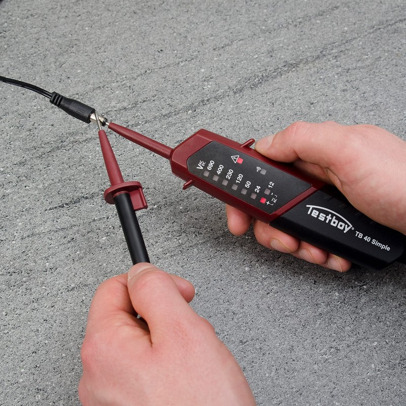 Testboy 40 Simple Dual Pole Voltage Tester with LED Indicator