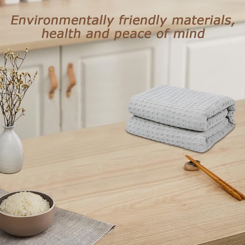 MOTRAIN 5Pcs 16in Waffle-Weave Microfiber Towel, Polishing Drying Towels, Rinseless