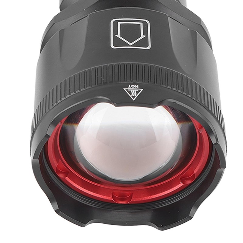 30W Zoomable Flashlights LED Metal Switch Super Bright Flashlight for