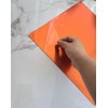 Set of 2 Orange Acrylic Sheet,Orange Mirror Acrylic Plexiglass Plastic