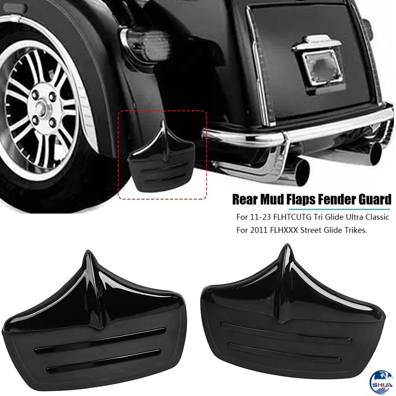 Unbranded Rear Mud Flaps Fender Guard Kit For Harley Tri