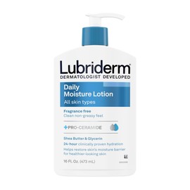 Lubriderm Daily Moisture Lotion No Fragrance 16 oz (Pack of 4)