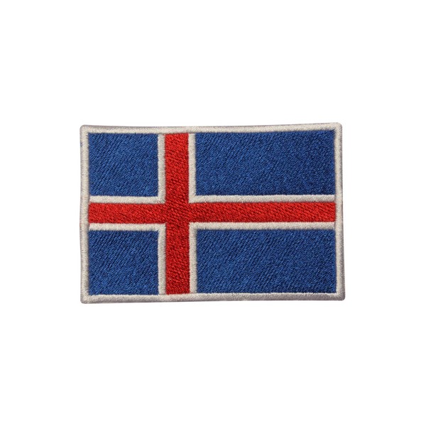 Iceland Country Flag Logo Patch Embroidered Applique Iceland Country Flag