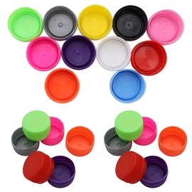 Bottle Caps, 50Pcs Plastic Bottle Caps for Crafts, Bottle's Cap for DIY Development Imagination Intelligence, Bottles Lid Top, Plastic Screw Cap for PET Alcohol Drink Soda Bottles