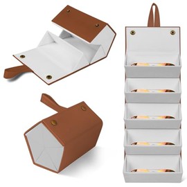 Ticacos Travel Sunglasses Organizer, Sunglasses Travel Case for Multiple Pairs, Multiple Glasses Travel Case for Women, Men (Brown)