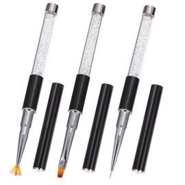 FRCOLOR 3pcs Nail Art Brush Set Acrylic Diamond Nail Art Pens Manicure Drawing Tools