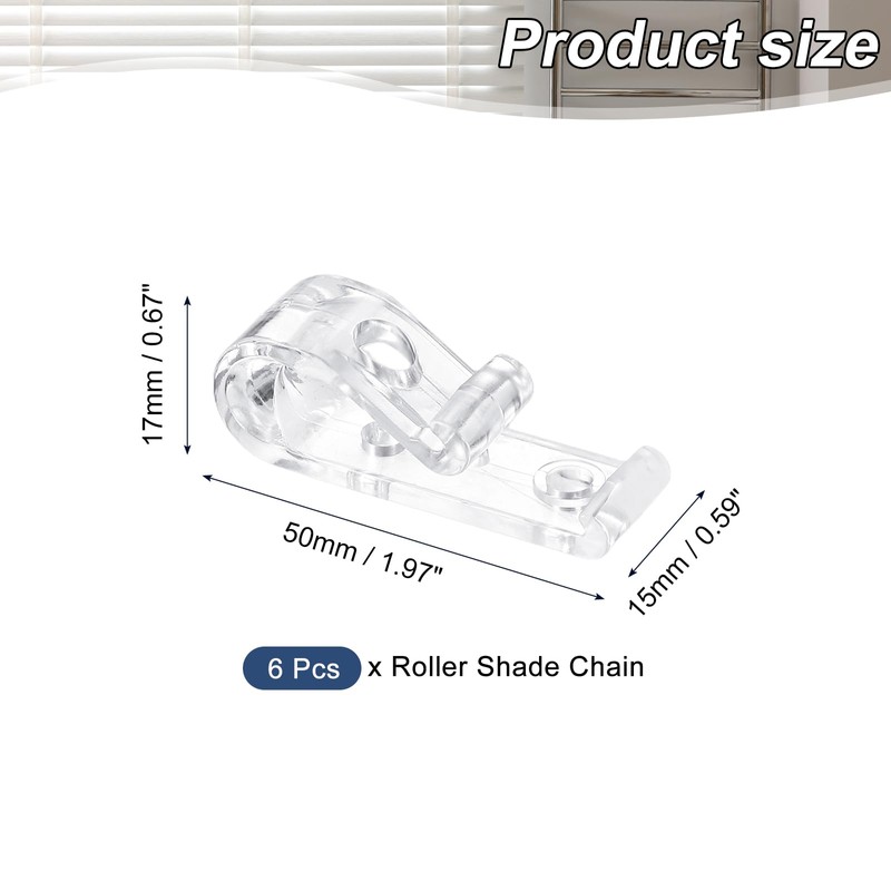 sourcing map 6Pcs 50x15mm Roller Shade Chain and Cord Hold