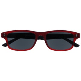 UV Reader Rubberized Red Black Sun Readers Reading Glasses UV400 Mens Womens Spring Hinges UVSR033 +3.00