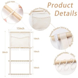 Headband Holder Hair Bows Organizer for Baby Girls Large Capacity Bow Holder Hair Accessories Wall Hanging Organizer for Toddler Baby Girl Nursery Room Decor (White)