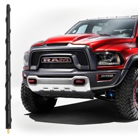 KSaAuto Antena de 13 pulgadas para Dodge RAM Ford F150 F250 F350 Bronco Accesorios Antena de Replicación Pickup Truck Antena corta para FM AM Rdiao